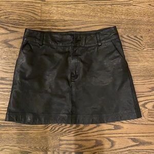 Real leather mini skirt size small